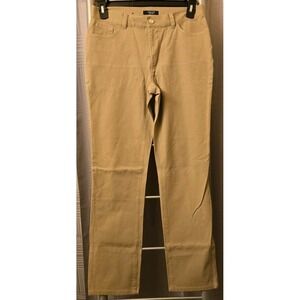 Chaps Womens Straight Tan Pants Stretch Size 6 Comfy 32x32